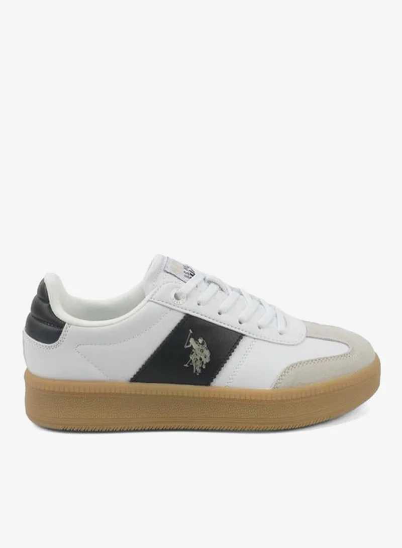 U.S. Polo Assn. WHITE Men Lace-Up Leather Sneakers for Men | Best Price UAE