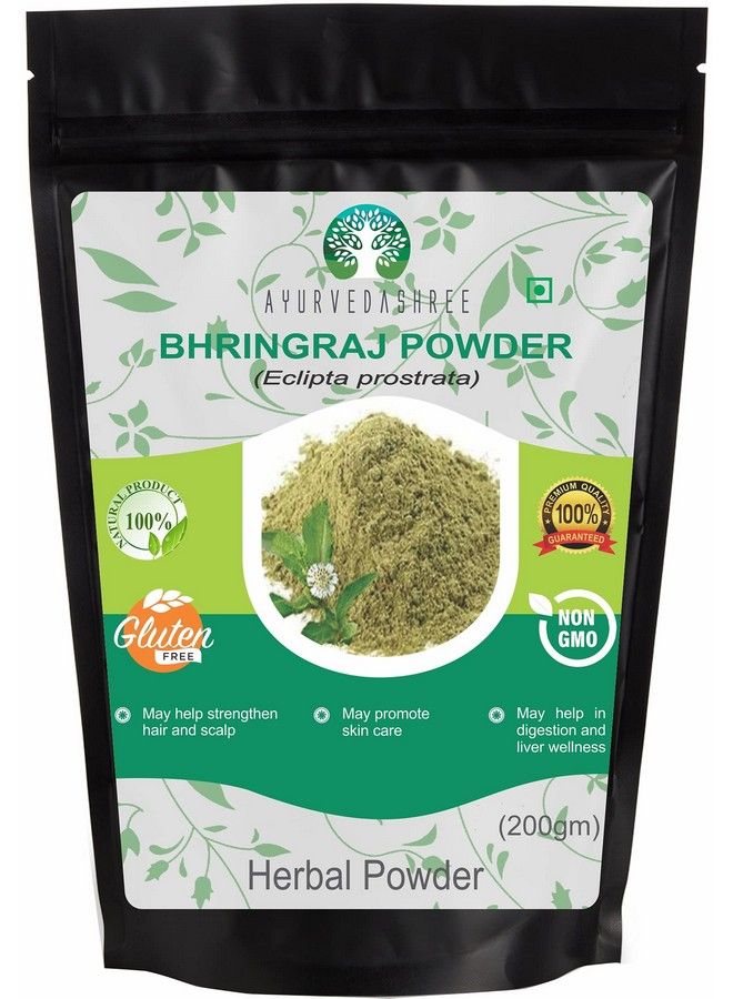 AYURVEDASHREE مسحوق برينغراج 200 جرام | مسحوق برينغراج إكليبتا ألبا يعزز نمو الشعر الصحي - Image 2