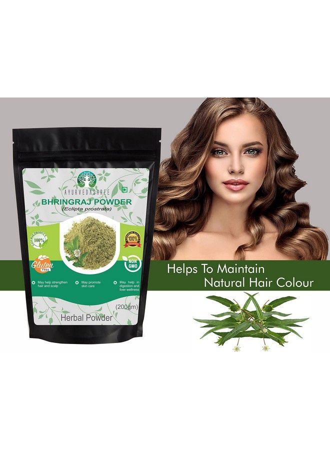 AYURVEDASHREE مسحوق برينغراج 200 جرام | مسحوق برينغراج إكليبتا ألبا يعزز نمو الشعر الصحي - Image 4