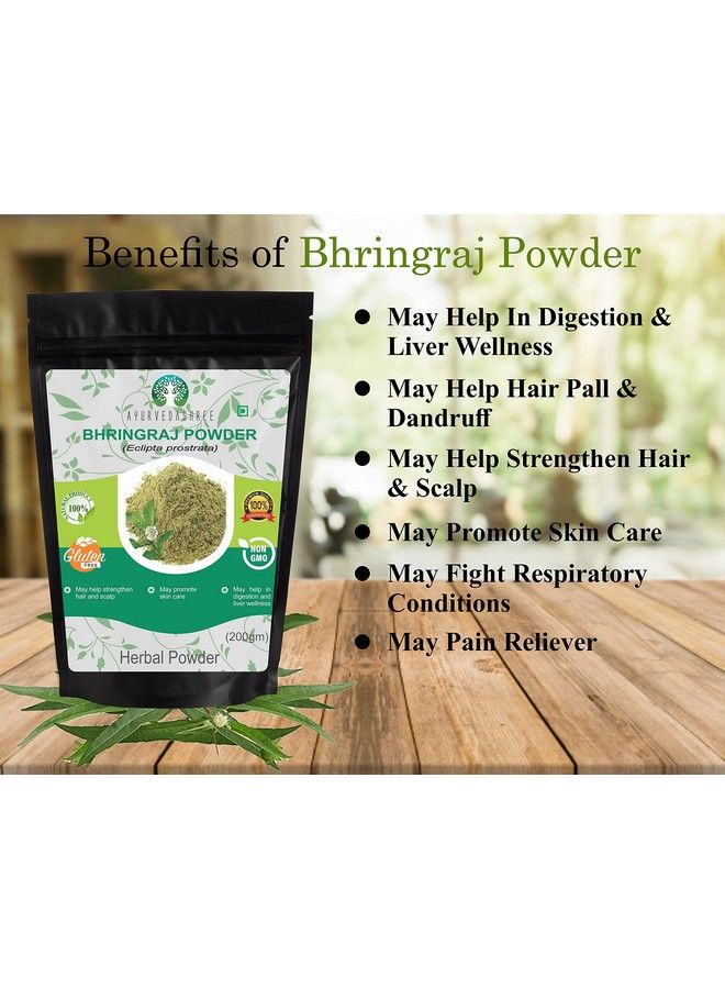 AYURVEDASHREE مسحوق برينغراج 200 جرام | مسحوق برينغراج إكليبتا ألبا يعزز نمو الشعر الصحي - Image 5