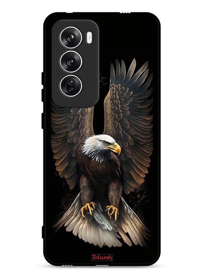 Tolwak غطاء حماية أوبو رينو 12 5G بأجنحة نسر منتشرة - Image 1