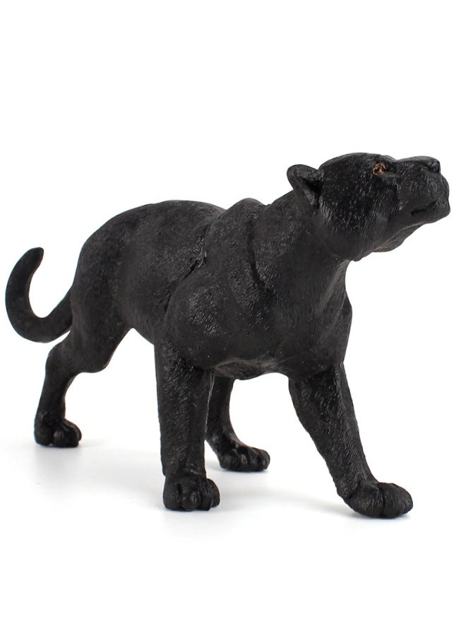 Export Hot Sale Solid 25cm Wild Panther Zoo Model Simulation Forest Leopard Animal Hand Model Play-Color:ZQ863 Big Panther 441G - Image 2