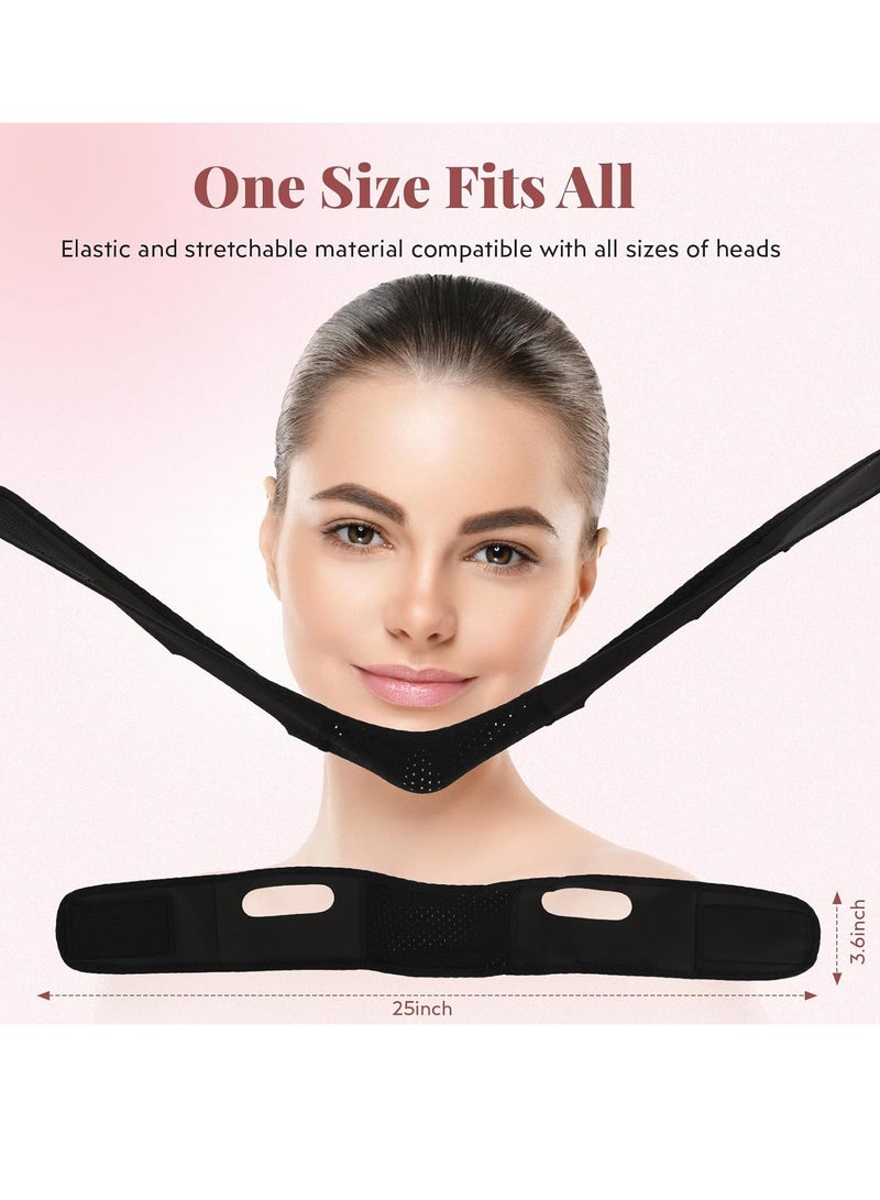 DAILYLIFE Reusable Face Slimming Strap Double Chin Reducer, V Line Lifting Face Slimming Mask Chin Strap for Women, Face Shaping Jaw Slimmer Strap Firming Anti Aging Facial Jawline Shaped Neck Belt - Image 3