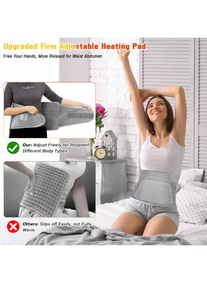 ياكيتر وسادة تدفئة كهربائية لتخفيف آلام الظهر، 10 خيارات درجة حرارة كهربائية، 4 إعدادات مؤقت، إيقاف تشغيل تلقائي، وسادة تدفئة سريعة مع جيب لليد، لتخفيف التشنجات وتصلب العضلات - Image 4