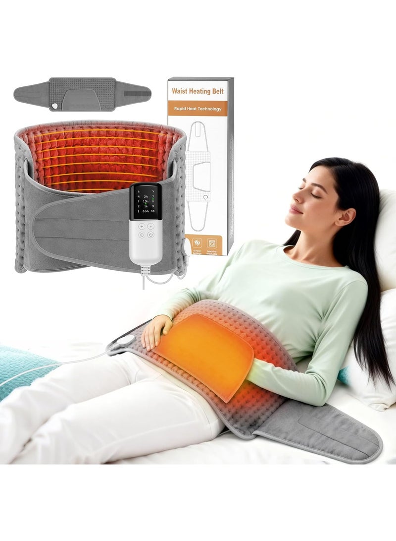ياكيتر وسادة تدفئة كهربائية لتخفيف آلام الظهر، 10 خيارات درجة حرارة كهربائية، 4 إعدادات مؤقت، إيقاف تشغيل تلقائي، وسادة تدفئة سريعة مع جيب لليد، لتخفيف التشنجات وتصلب العضلات - Image 1
