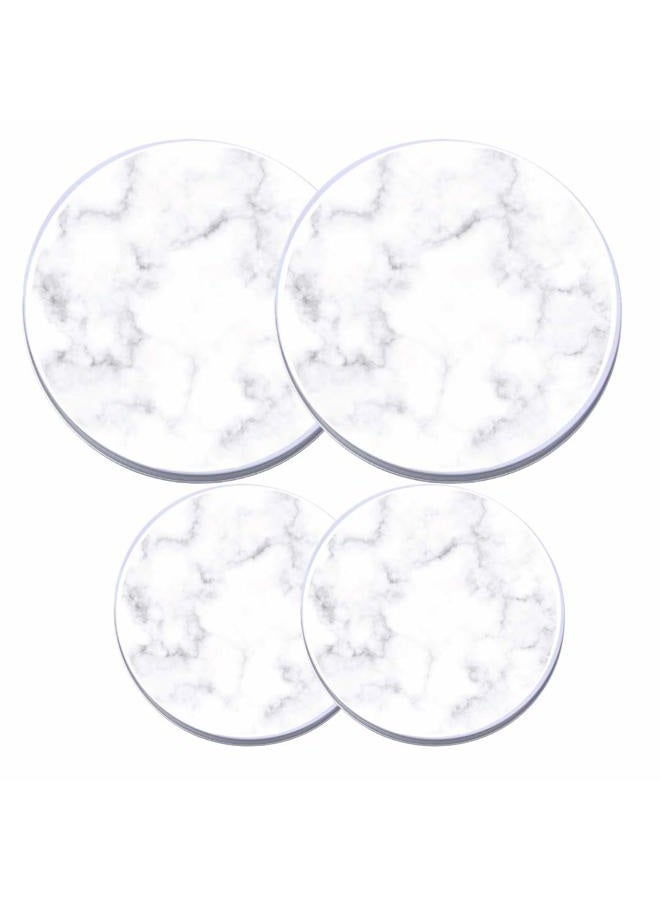 Robbins Aria Electric Stove Burner Covers - Protect Stovetop - Set of 4, 10 and 8 inches - White Marble Electric Stove Covers - Image 1