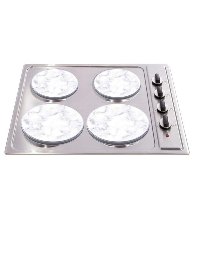 Robbins Aria Electric Stove Burner Covers - Protect Stovetop - Set of 4, 10 and 8 inches - White Marble Electric Stove Covers - Image 4