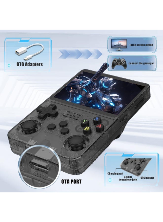 Retro Snap - وحدة التحكم في لعبة Retro Snap ، وحدة تحكم ألعاب Retrosnap ، وحدات التحكم في ألعاب R36S ، شاشة 3.5 -in 4K HD ، عمر بطارية طويل ، مشغل ألعاب مفتوح المصدر (Black 64g) - Image 3