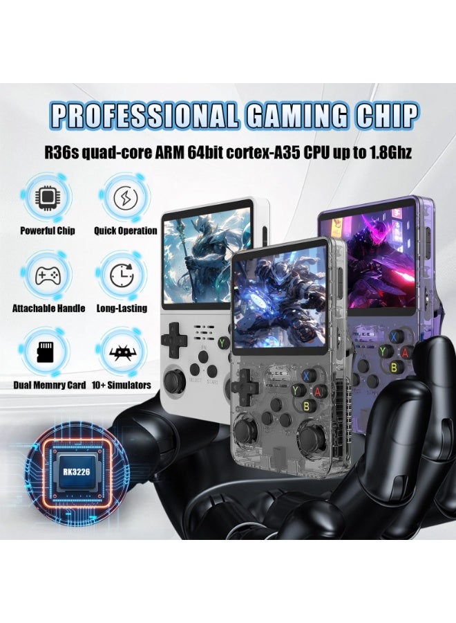 Retro Snap - وحدة التحكم في لعبة Retro Snap ، وحدة تحكم ألعاب Retrosnap ، وحدات التحكم في ألعاب R36S ، شاشة 3.5 -in 4K HD ، عمر بطارية طويل ، مشغل ألعاب مفتوح المصدر (Black 64g) - Image 5