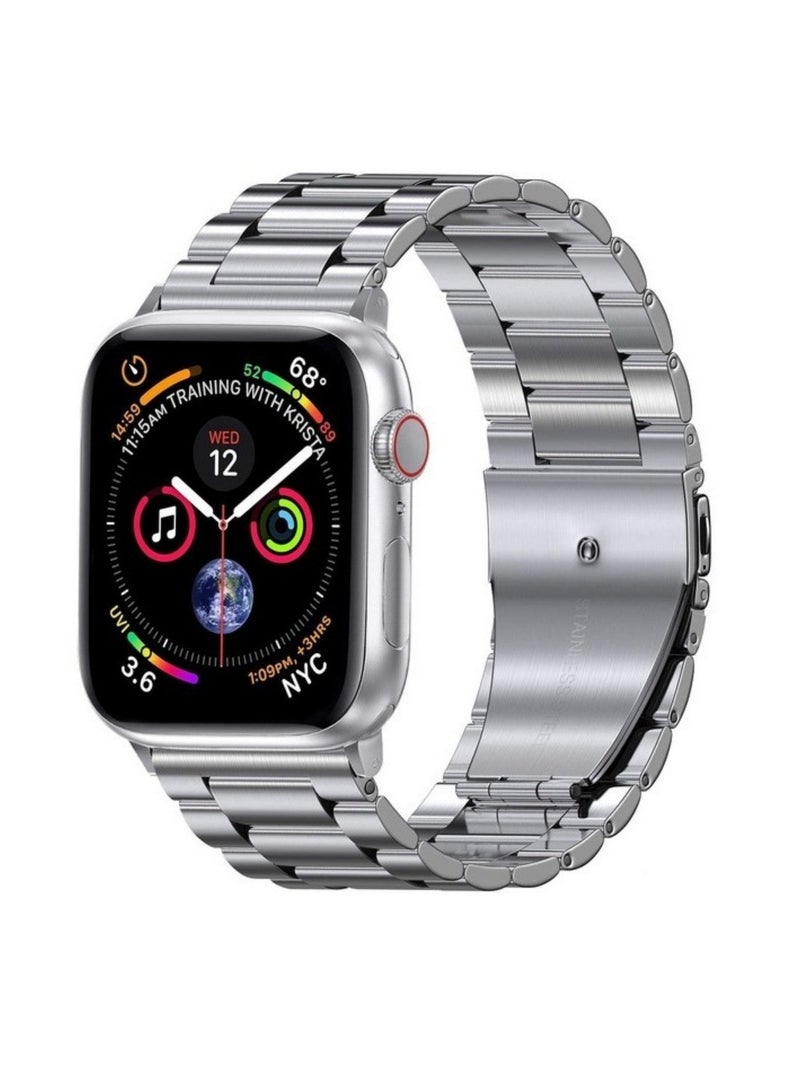 Compatible Apple Watch Straps 42mm 44mm 45mm 49mm, Stainless Steel iWatch Band with Case for Apple Watch Series 8/7/6/5/4/3/2/1/SE/SE2/Ultra (Comes with strap adjuster)  - Image 1