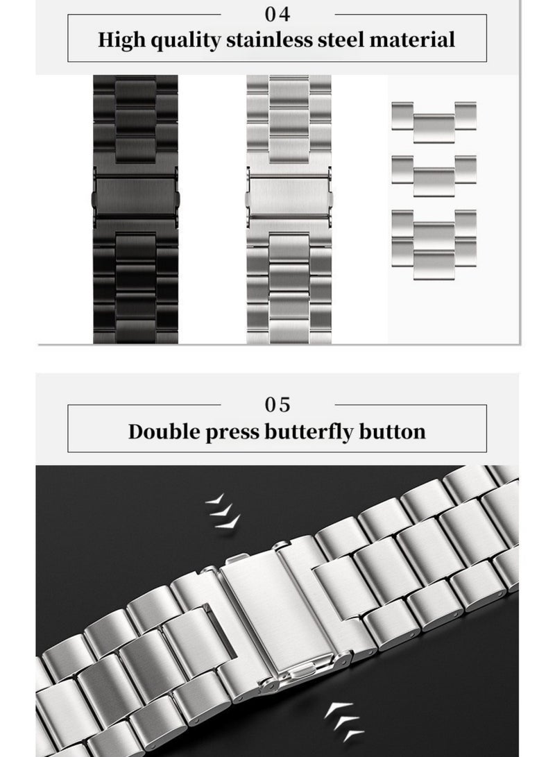 Compatible Apple Watch Straps 42mm 44mm 45mm 49mm, Stainless Steel iWatch Band with Case for Apple Watch Series 8/7/6/5/4/3/2/1/SE/SE2/Ultra (Comes with strap adjuster)  - Image 5