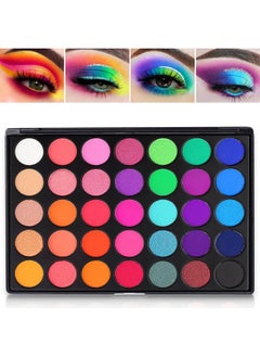 Rainbow Eyeshadow Palette, Professional 35 Bright Colors Matte Shimmer Eyeshadow Makeup Pallete - Long Lasting And Highly Pigment Silky Powder Eye Shadow Make Up Kit,Cruelty- Free #35E - pzsku/ZC21AF1D763DBD1EB55C9Z/45/_/1734437899/4780ef9a-54a0-4ea6-a4a5-688142c543c1