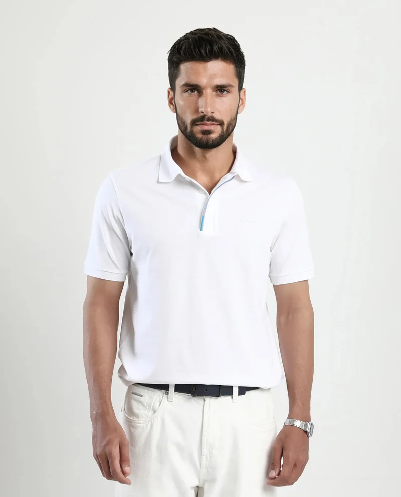 Rare Rabbit Men's Button Closure Plain Polo