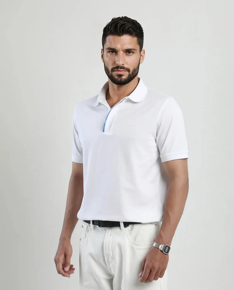 Rare Rabbit Men's Button Closure Plain Polo