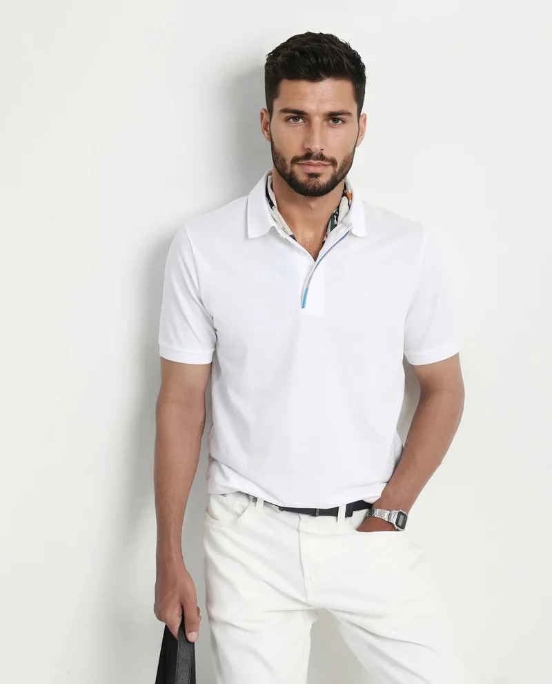 Rare Rabbit Men's Button Closure Plain Polo