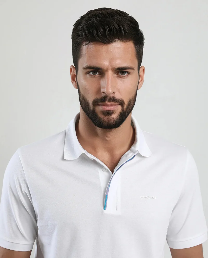Rare Rabbit Men's Button Closure Plain Polo