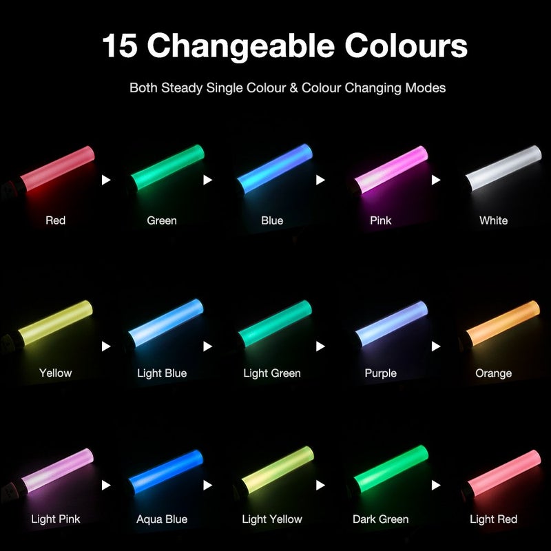 ISILER Multicolor LED Glow Sticks, iSiLER Party Flashing Light, 15 Color Changing 2 Lighting Modes Flashing Light Stick for Party Supplies, Festivals, Raves, Birthdays, Parking Guides, Dog Walkers Safety - Image 3