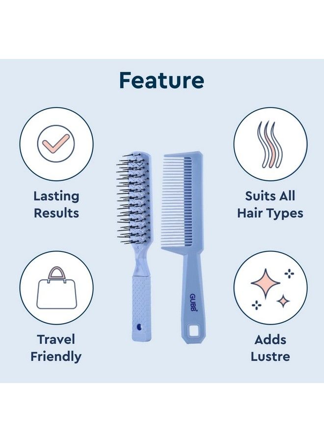 GUBB Styling Combo Of Vent Hair Brush (Santorini Hues) And Hair Comb ;Best Hair Combo For Styling Detangling And Grooming For Women And Men ; Best Hair Brush And Hair Comb For All Hair Types - Image 5