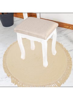 Round Woven Cotton Rope Rug with Fringe – Boho Chic Handcrafted Floor Mat for Living Room, Bedroom, Nursery & Entryway – Soft & Durable Neutral Décor Accent - pzsku/ZC21B1CF1F3A7B993B1FEZ/45/_/1737200670/2e8e24bd-5915-4984-8eb7-c096b9c1f0e0