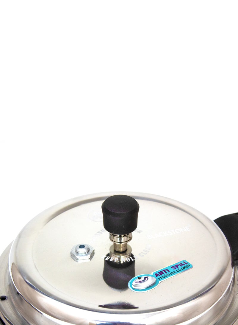 BLACKSTONE Aluminium  Pressure Cooker with Extra Rubber Gasket and Safety Valve 5 Liters Capacity, Silver - Image 3