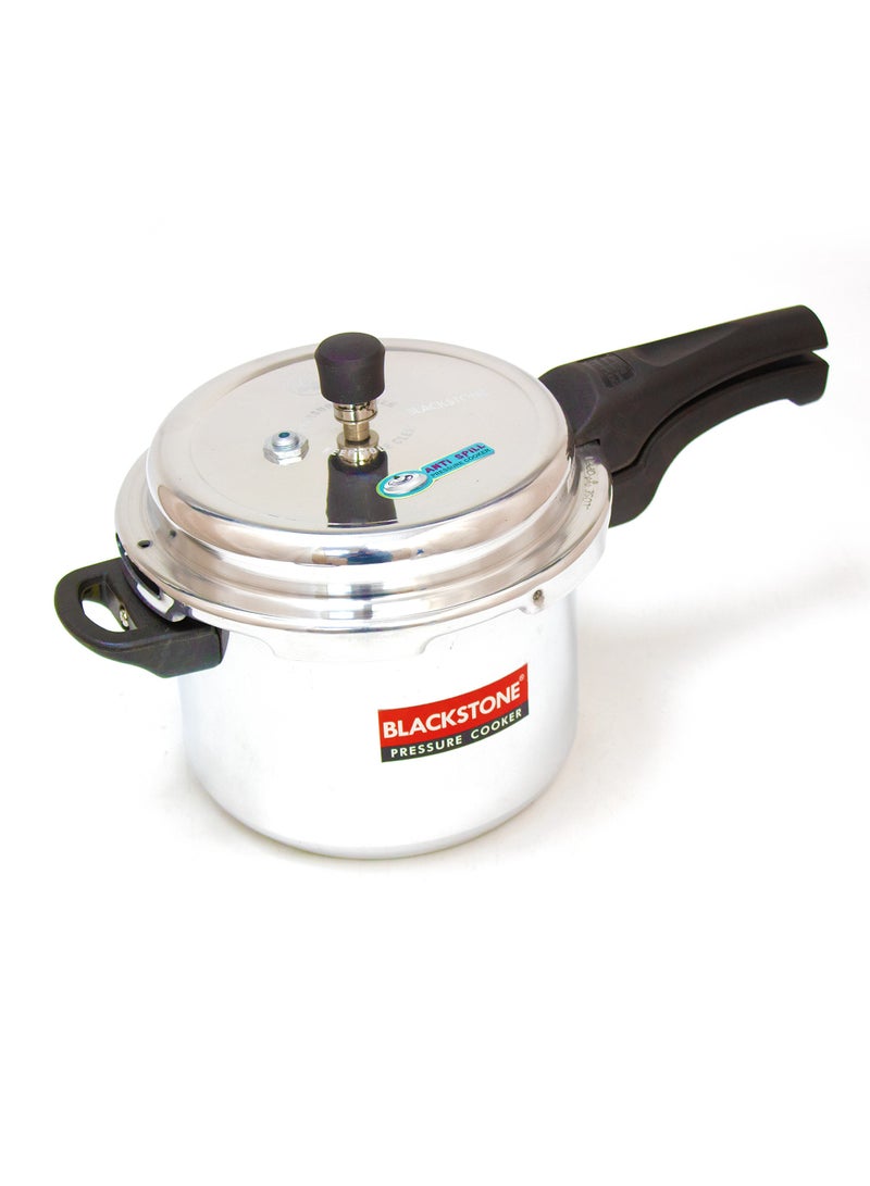 BLACKSTONE Aluminium  Pressure Cooker with Extra Rubber Gasket and Safety Valve 5 Liters Capacity, Silver - Image 2