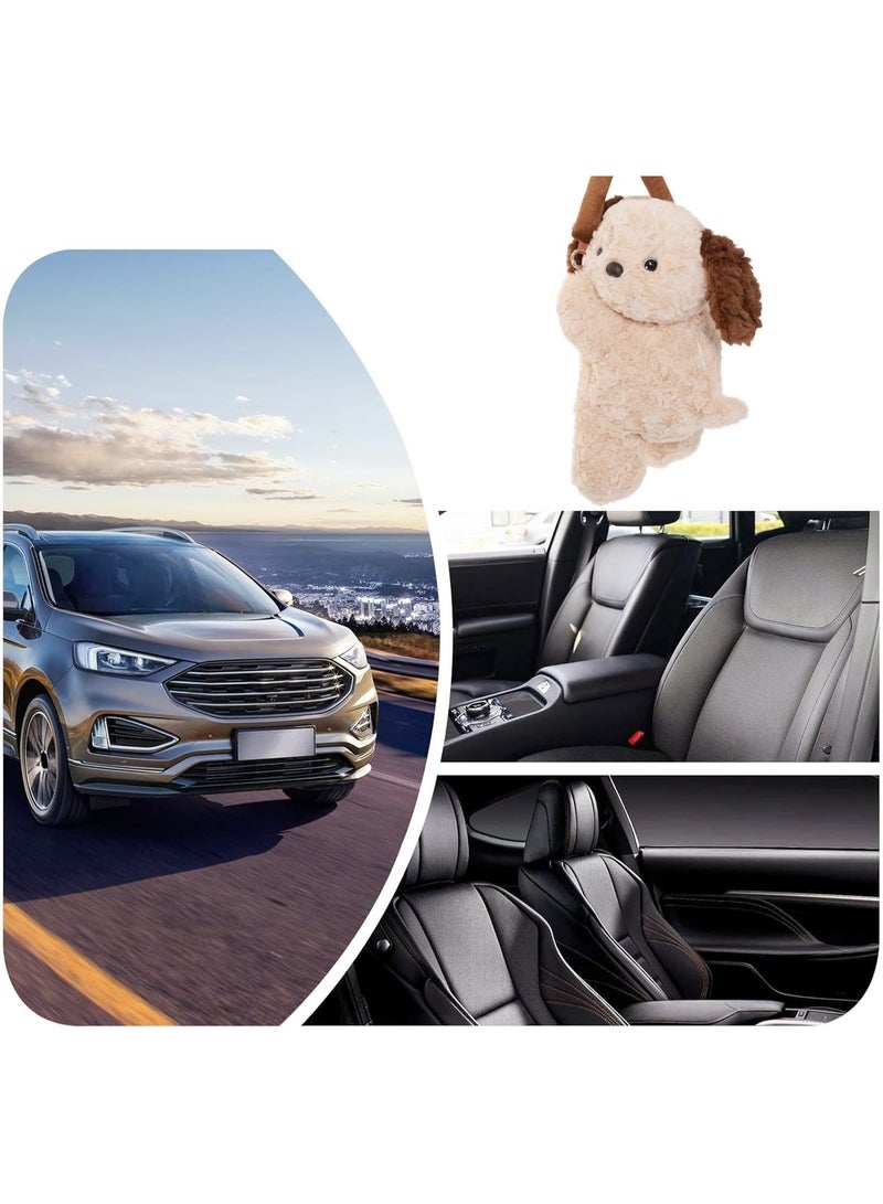 Generic 【Cute Plush Dog Car Tissue Box】Cartoon Lying Dog Tissue Holder, Hanging Car Accessory for Multifunctional Interior Use  - Image 3