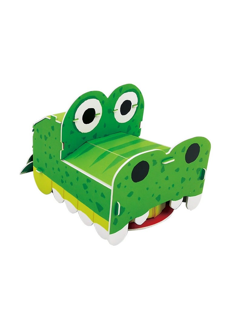 Little Sunshine 21 PCS Crocodile 3D Three-dimensional Jigsaws Puzzle for Kids Toys for Boys Girls DIY Crafts 3D Puzzle STEM Toys Gifts for Kids Ages 3+ - Image 2