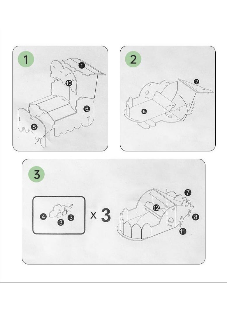 Little Sunshine 21 PCS Crocodile 3D Three-dimensional Jigsaws Puzzle for Kids Toys for Boys Girls DIY Crafts 3D Puzzle STEM Toys Gifts for Kids Ages 3+ - Image 5
