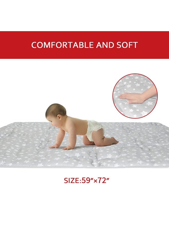 Moonsea - Baby Play Mat 71X59 Inches Thick Baby Crawling Mat, Large, Non Slip Cushioned Baby Playpen Mat For Playing, One-Piece Baby Floor Play Mat For Babies, Toddlers - Image 1