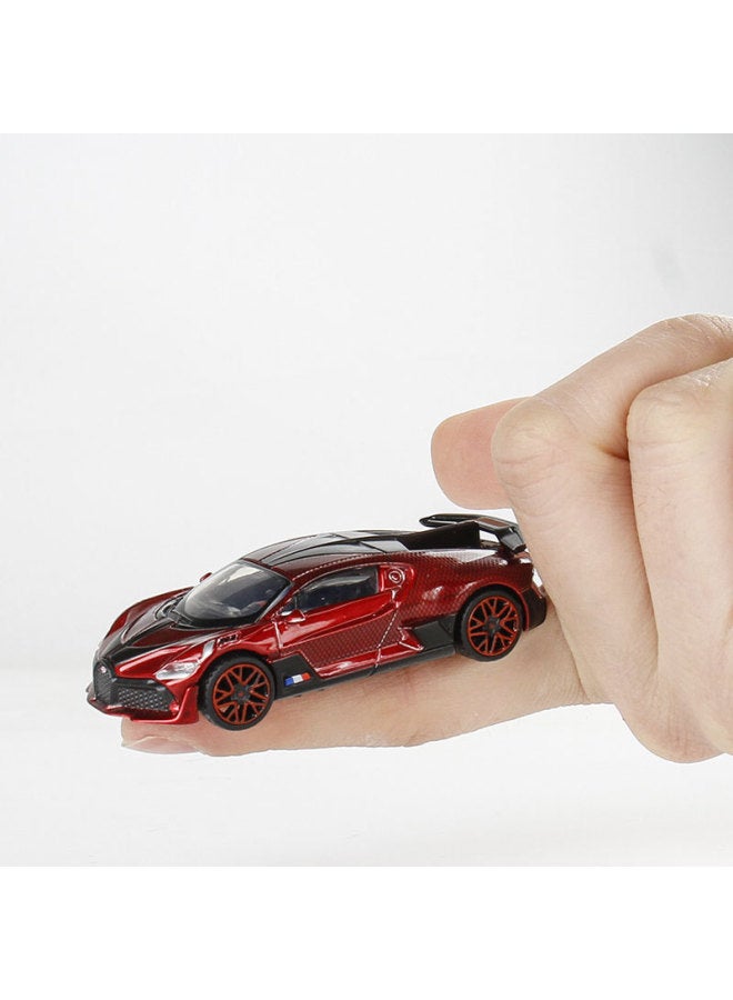 [Boxed] JKM1/64 Bugatti Veyron DIVO Super Run Alloy Model Shock Absorbing Decoration Model-Color:Dark Wine Red [Color Box]]  - Image 3