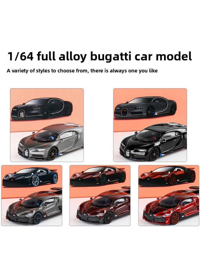 [Boxed] JKM1/64 Bugatti Veyron DIVO Super Run Alloy Model Shock Absorbing Decoration Model-Color:Dark Wine Red [Color Box]]  - Image 5