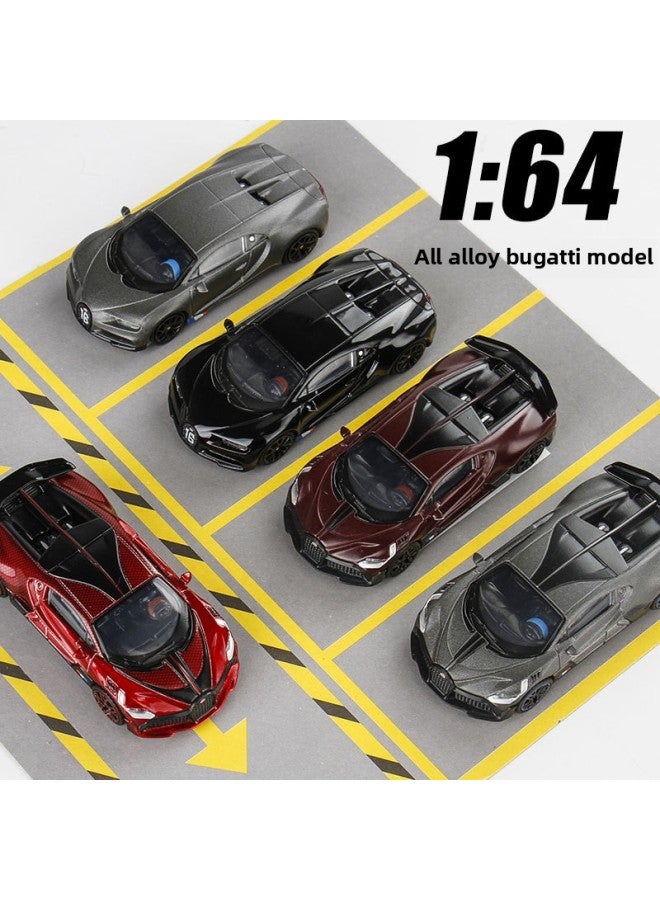 [Boxed] JKM1/64 Bugatti Veyron DIVO Super Run Alloy Model Shock Absorbing Decoration Model-Color:Dark Wine Red [Color Box]]  - Image 2