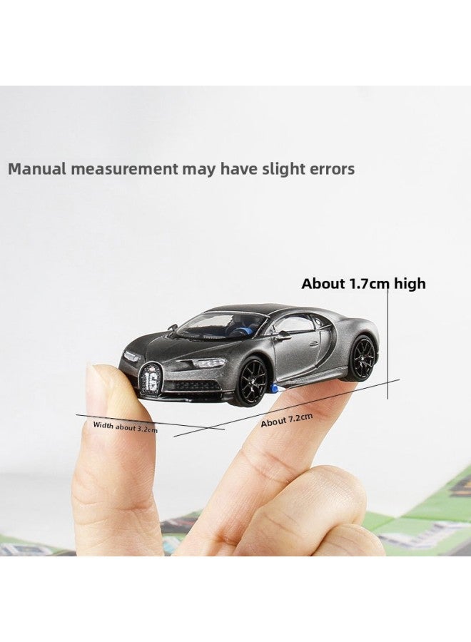 [Boxed] JKM1/64 Bugatti Veyron DIVO Super Run Alloy Model Shock Absorbing Decoration Model-Color:Dark Wine Red [Color Box]]  - Image 4