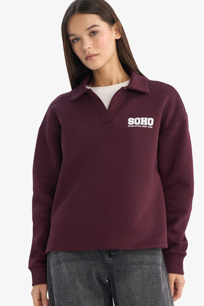 DeFacto Oversize Printed Sweatshirt - Image 1