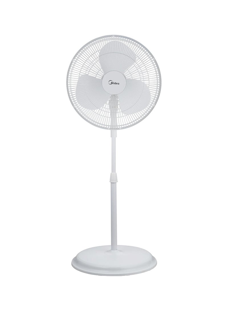 Midea Pedestal Stand Fan, 16 inch, Oscillation Directions, 3 Speed Levels & Adjustable Height, 3 Leaf Blade with 7.5 Hours Timer, 40 Watts, Best for Home & Office 40 W MFS-160M0BPW White - Image 2