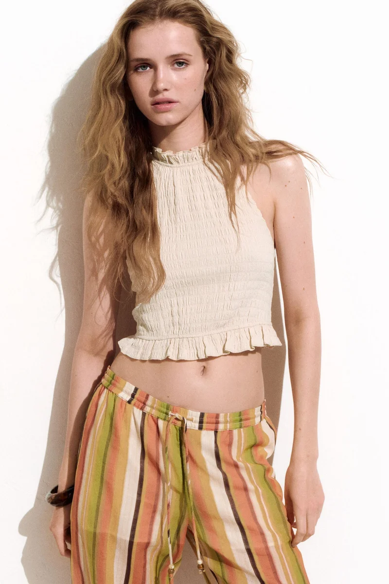 H&M Textured halterneck top