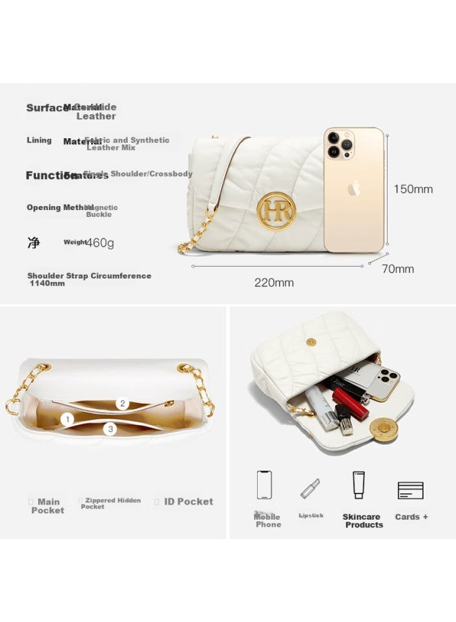 Hrhr Women's Versatile Cloud Pleated Bag Fashion Casual Shoulder Crossbody Chain Bag Birthday Gift For Women - Image 3
