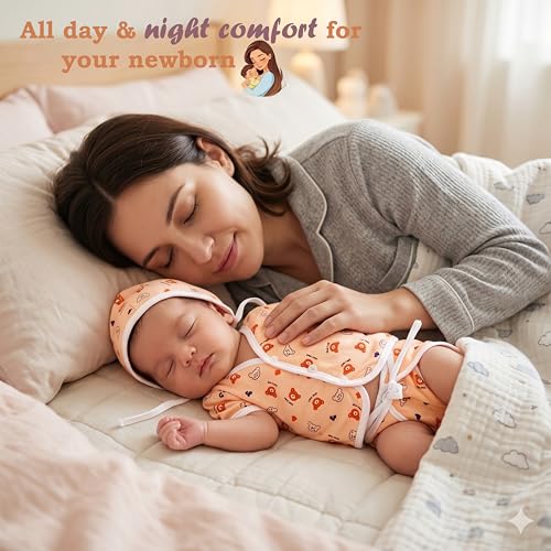 Fareto Born Baby Daily Essential Clothing Set Gift Pack, Baby Shower Giftpack, Unisex (0-3 Months, Total Items:30, Pack Of 6 Sets, Cotton Blend Printed, Multicolor) - Image 2
