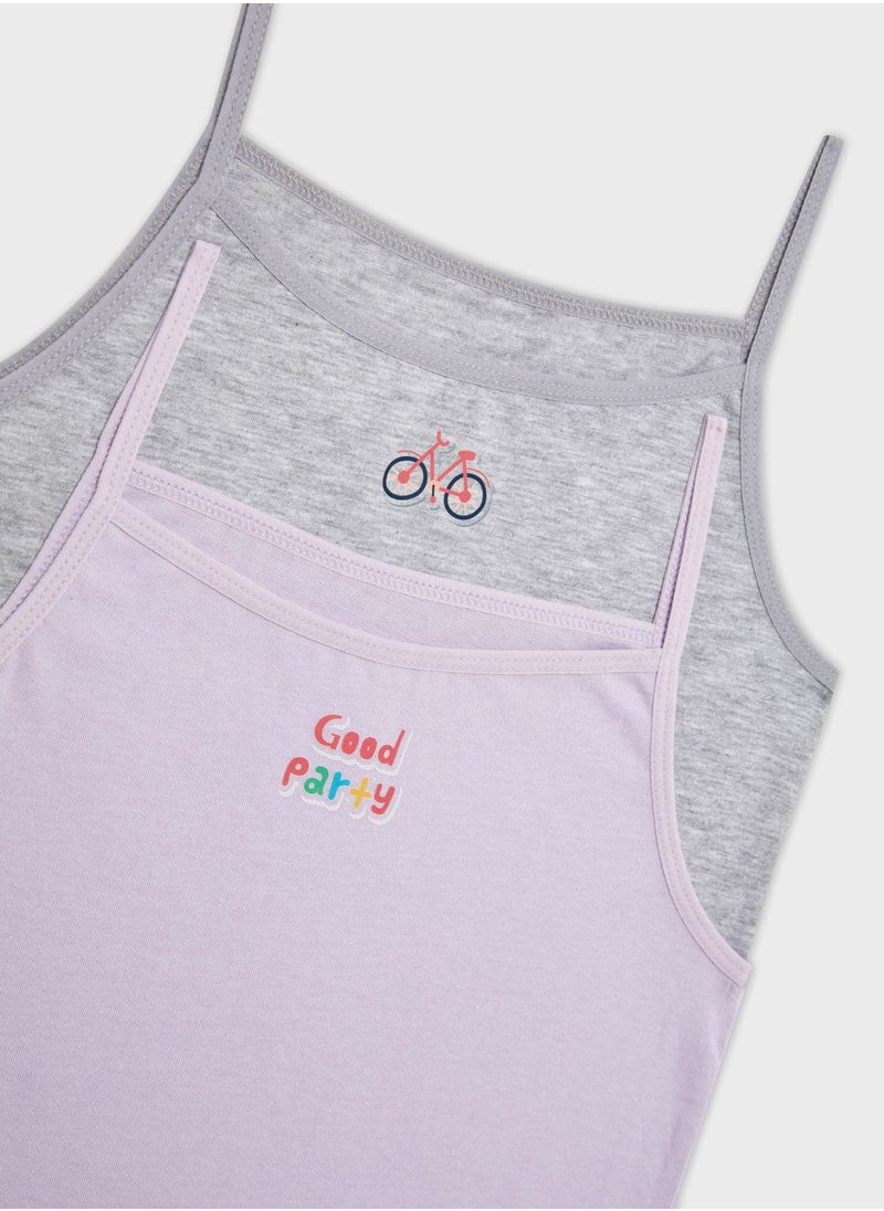DeFacto - Girl 2 Piece Regular Fit Undershirt - Image 1
