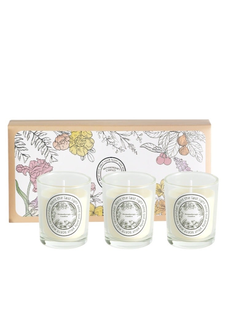 3pcs Scented Candle, Three Different Scents Single Wick Candle - Floral Scent - Image 2