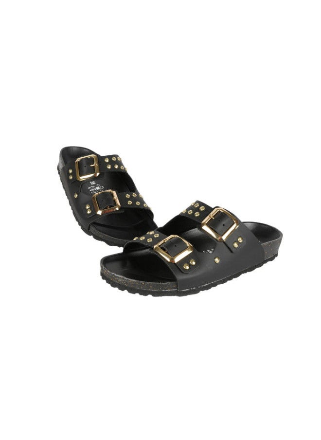 BiOCHIC - Biochic Ladies Double Strap Sandals 012-482 1880VN-Black - Image 1