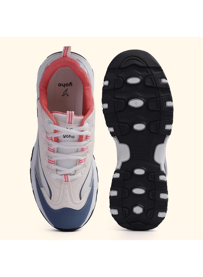 YOHO Chonks Women’s Sporty Comfortable Chunky Sneakers | Dove Grey - UK 4 - Image 5