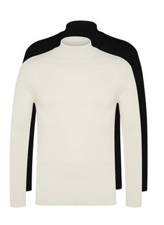 Fitted Sweater  black& white