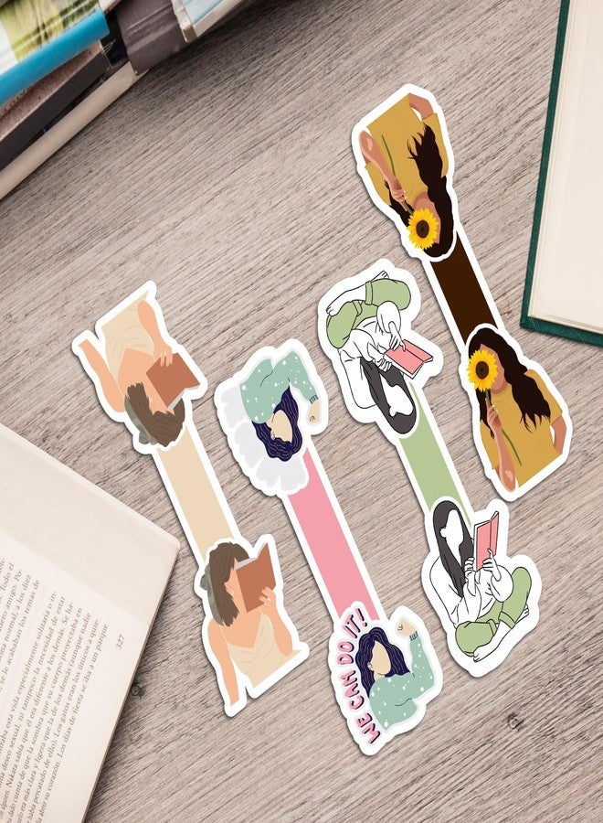 Rays Of Ink Women Magnetic Bookmarks | Set of 4 Magnetic Page Markers | Page Markers for Stationery Lovers | Gift for Students, Adults and Book Readers (Women_Shape) - Image 2