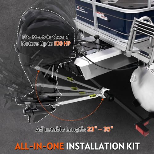 SDSNTE Adjustable Transom Saver from 23 to 35 Inches, Boat Motor Support with Heavy-Duty Composite Head Holds Engine, Roller and Trailer Mounts - Image 5