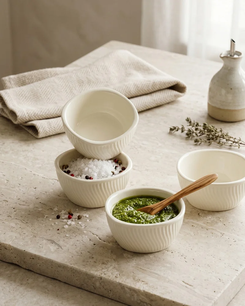 Redtag White Porcelain Bowl Set (4-Piece)