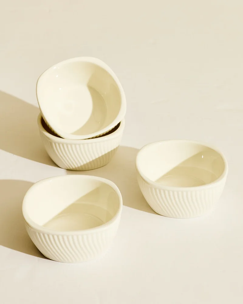Redtag White Porcelain Bowl Set (4-Piece)
