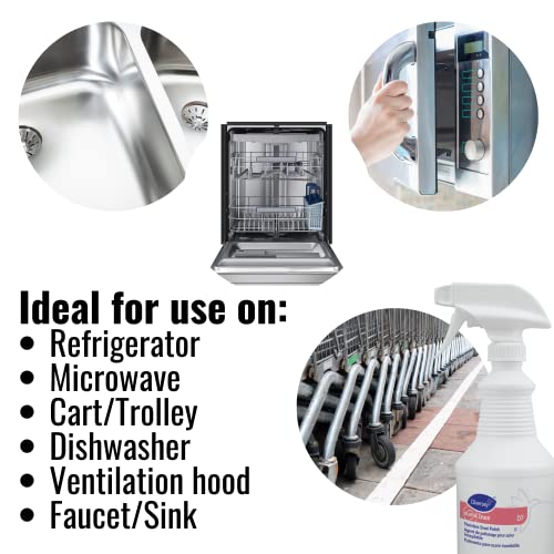 Diversey 94368259 SUMA INOX Stainless Steel Polish, Cleans Appliances, Brass, Copper & Polishes Metals, Ready-to-Use Spray, 32-Ounce (Pack of 6) - Image 4