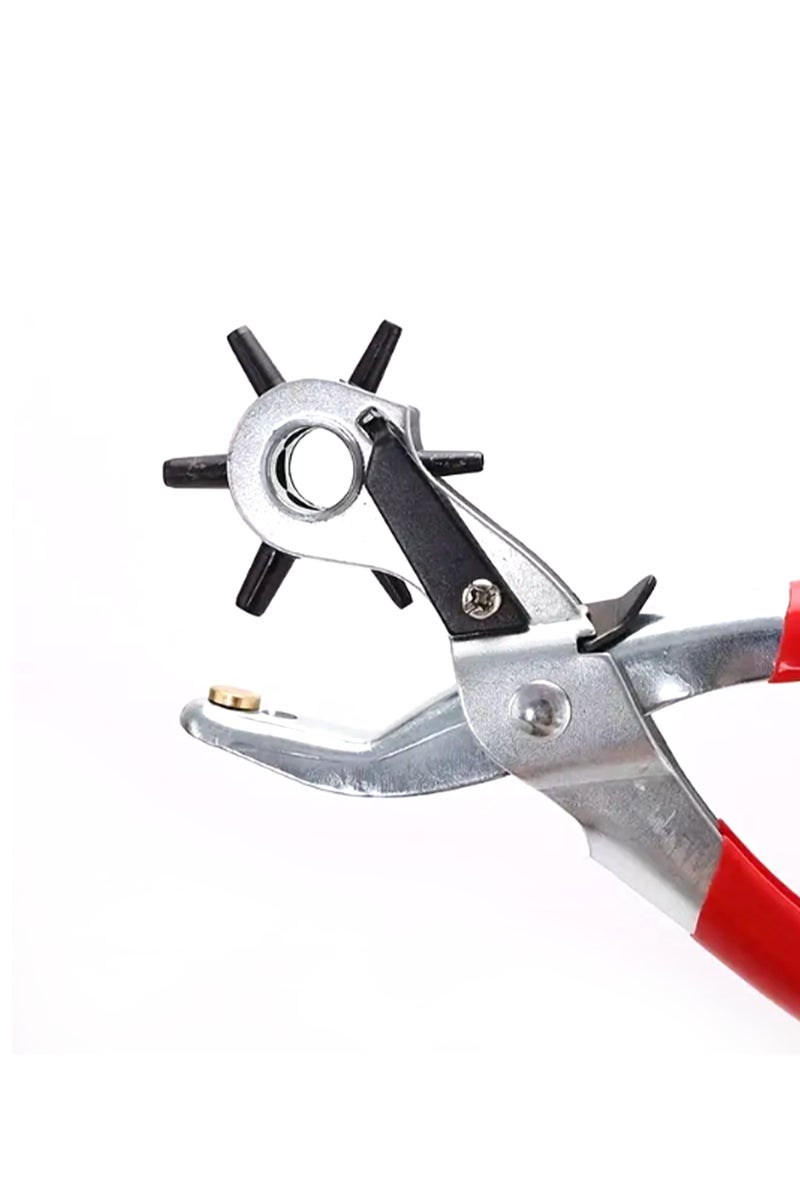 Heavy-Duty Rotary Leather Hole Punch Plier Tool with 6 Multi-Size Holes (2mm-4.5mm) - Ergonomic Grip for Leather Belts, Fabric, Canvas & More  - Image 3