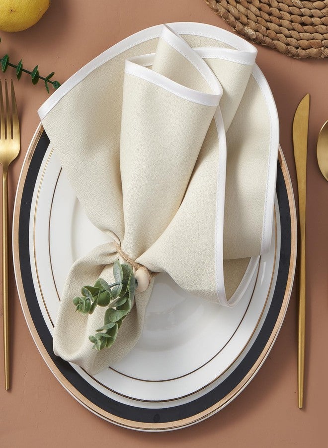 APTWOW Napkin Rings Set of 6, Easter Napkin Rings, Wood Bead Farmhouse Napkins Rings for Weddings Easter Party and Easter Table Decoration - Image 3